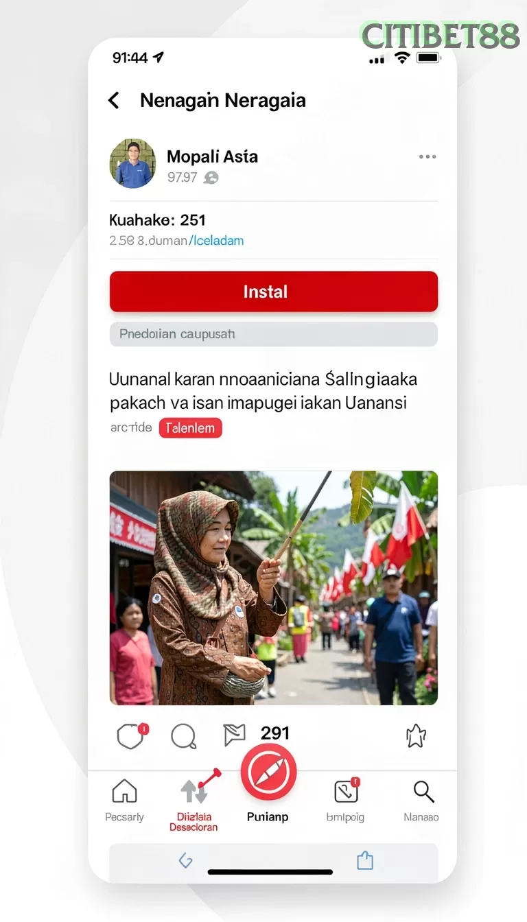 Cuplikan layar KITAWD — menu navigasi