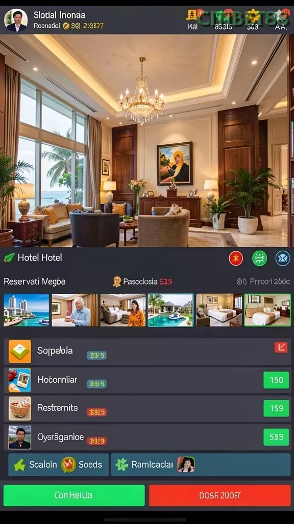 Cuplikan layar SLOT710 — menu navigasi