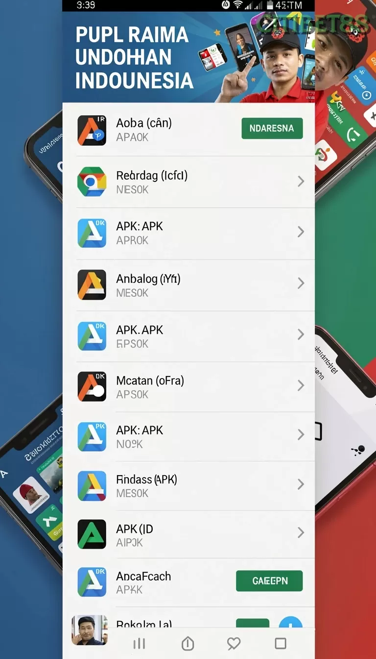 Cuplikan layar 62HOT — menu navigasi